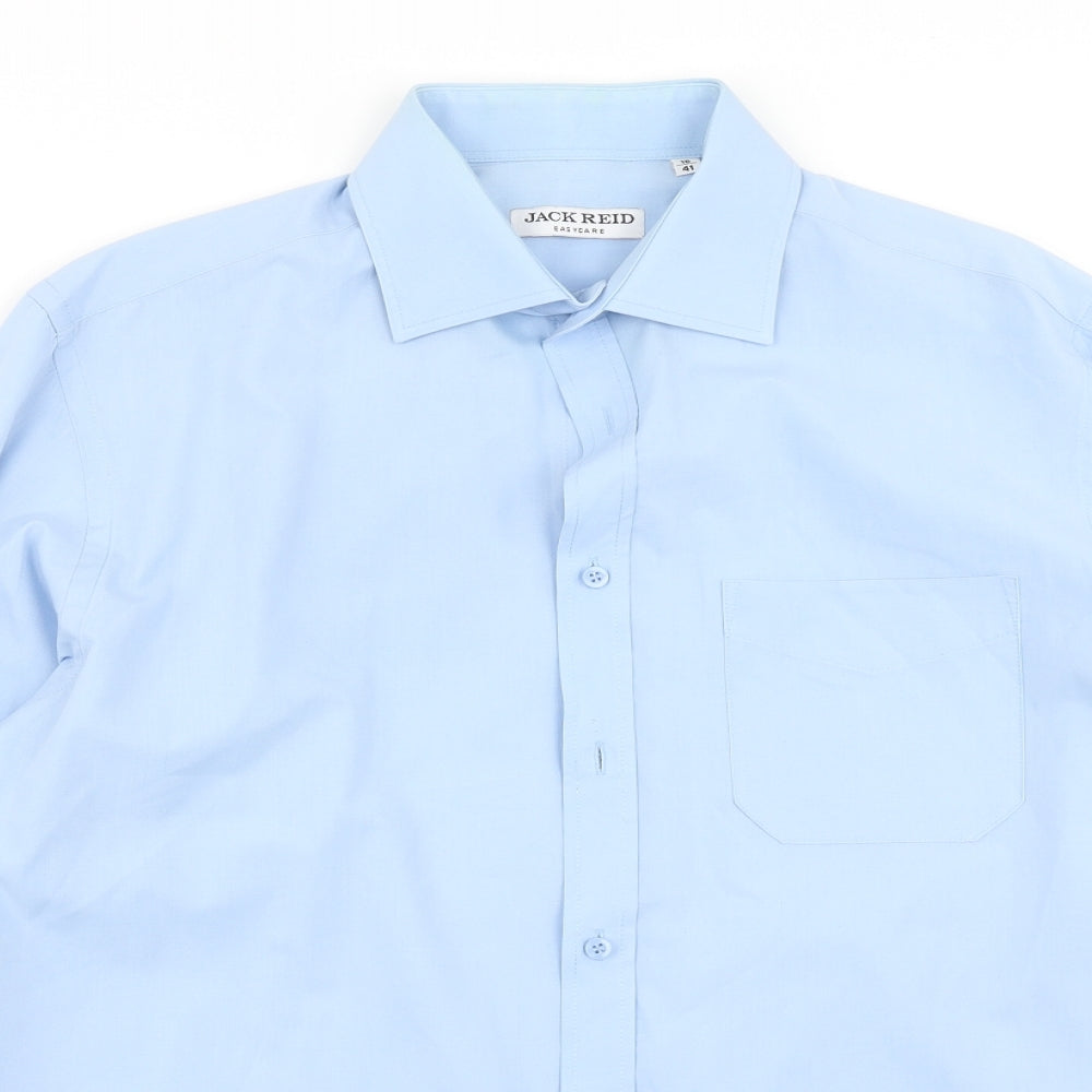 Jack Reid Mens Blue    Dress Shirt Size 16