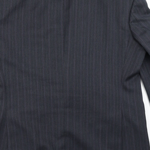 St Michael Mens Blue Striped  Jacket Blazer Size 40