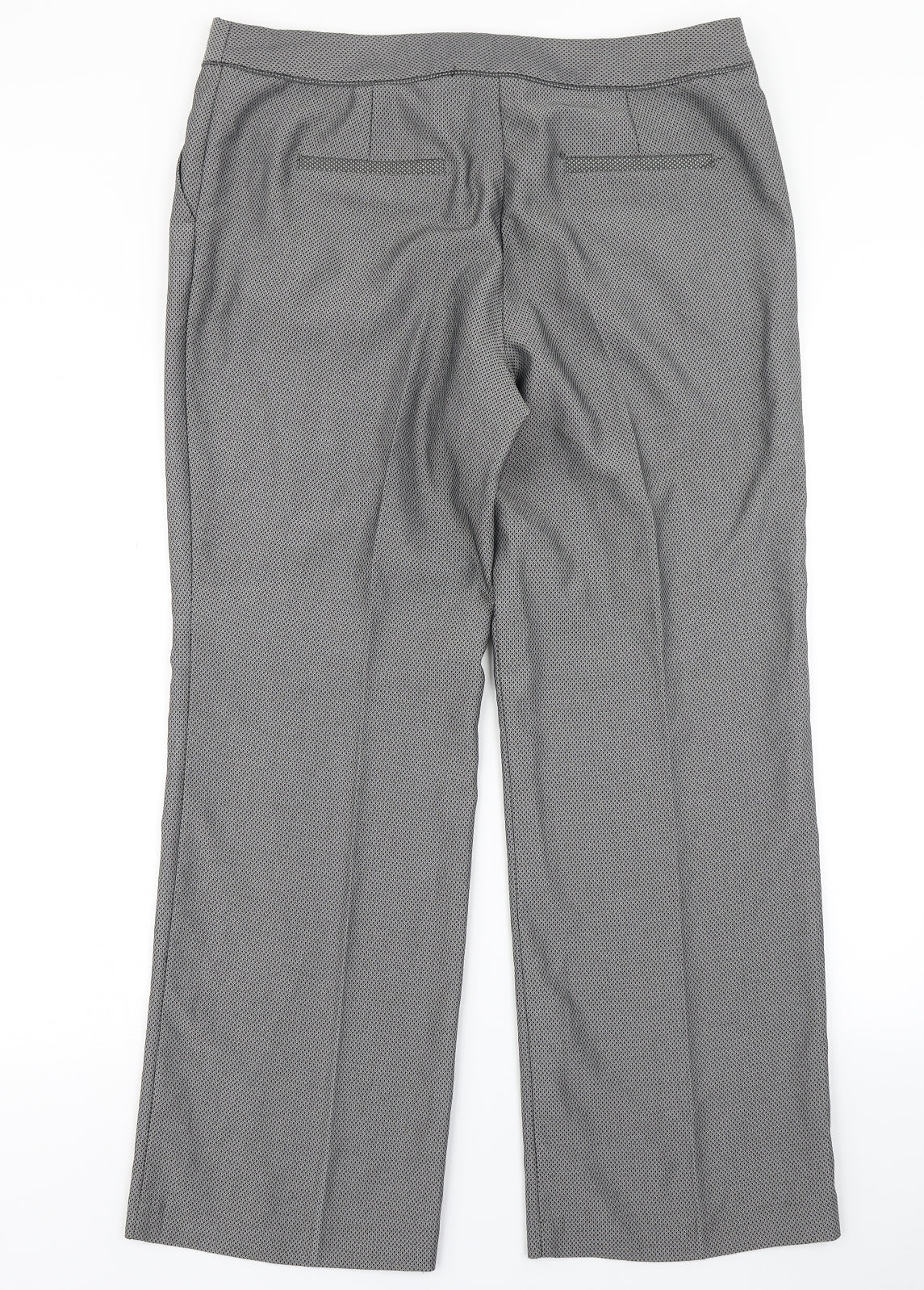 NEXT Womens Grey Argyle/Diamond  Dress Pants Trousers Size 14 L27 in