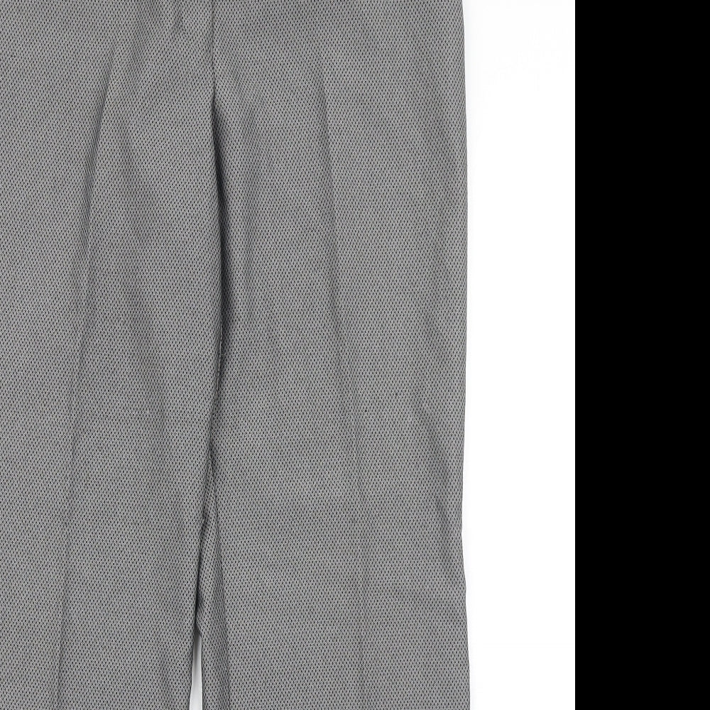 NEXT Womens Grey Argyle/Diamond  Dress Pants Trousers Size 14 L27 in