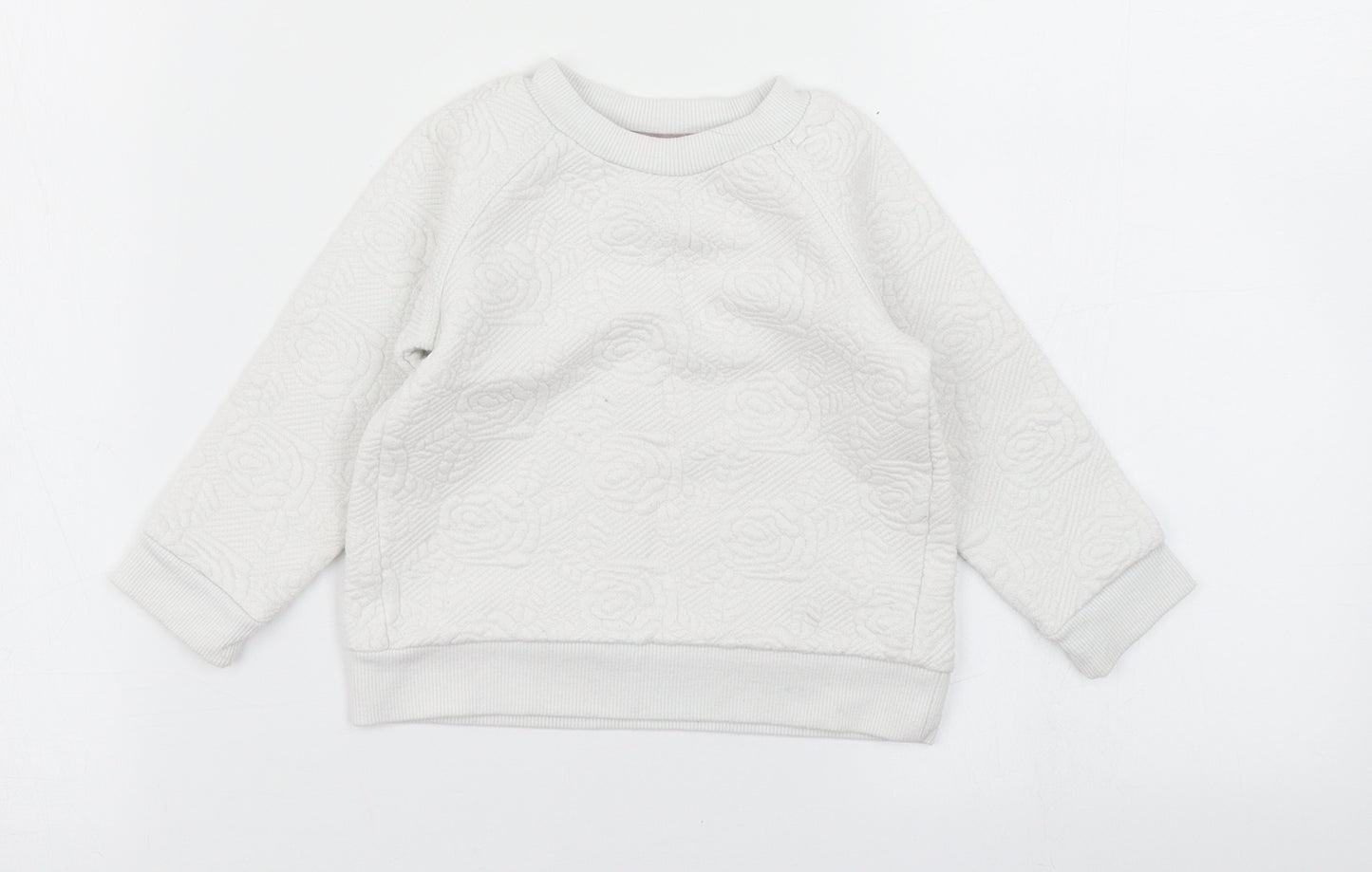 Mothercare Girls White   Pullover T-Shirt Size 9-12 Months