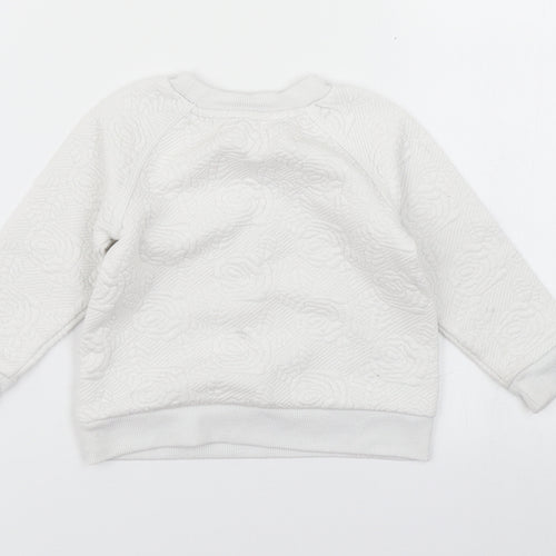 Mothercare Girls White   Pullover T-Shirt Size 9-12 Months
