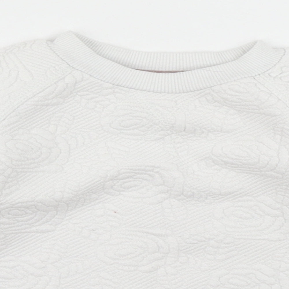 Mothercare Girls White   Pullover T-Shirt Size 9-12 Months