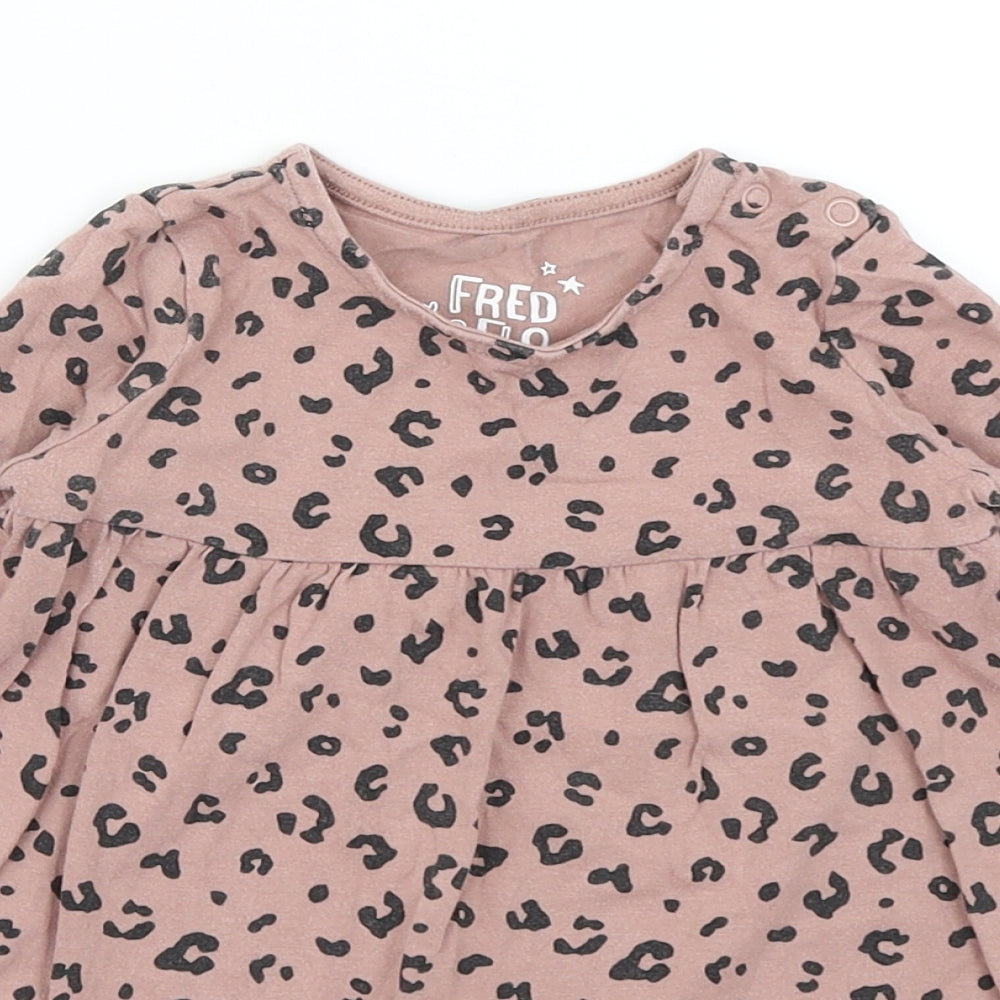 F&F Girls Brown Animal Print  A-Line  Size 9-12 Months