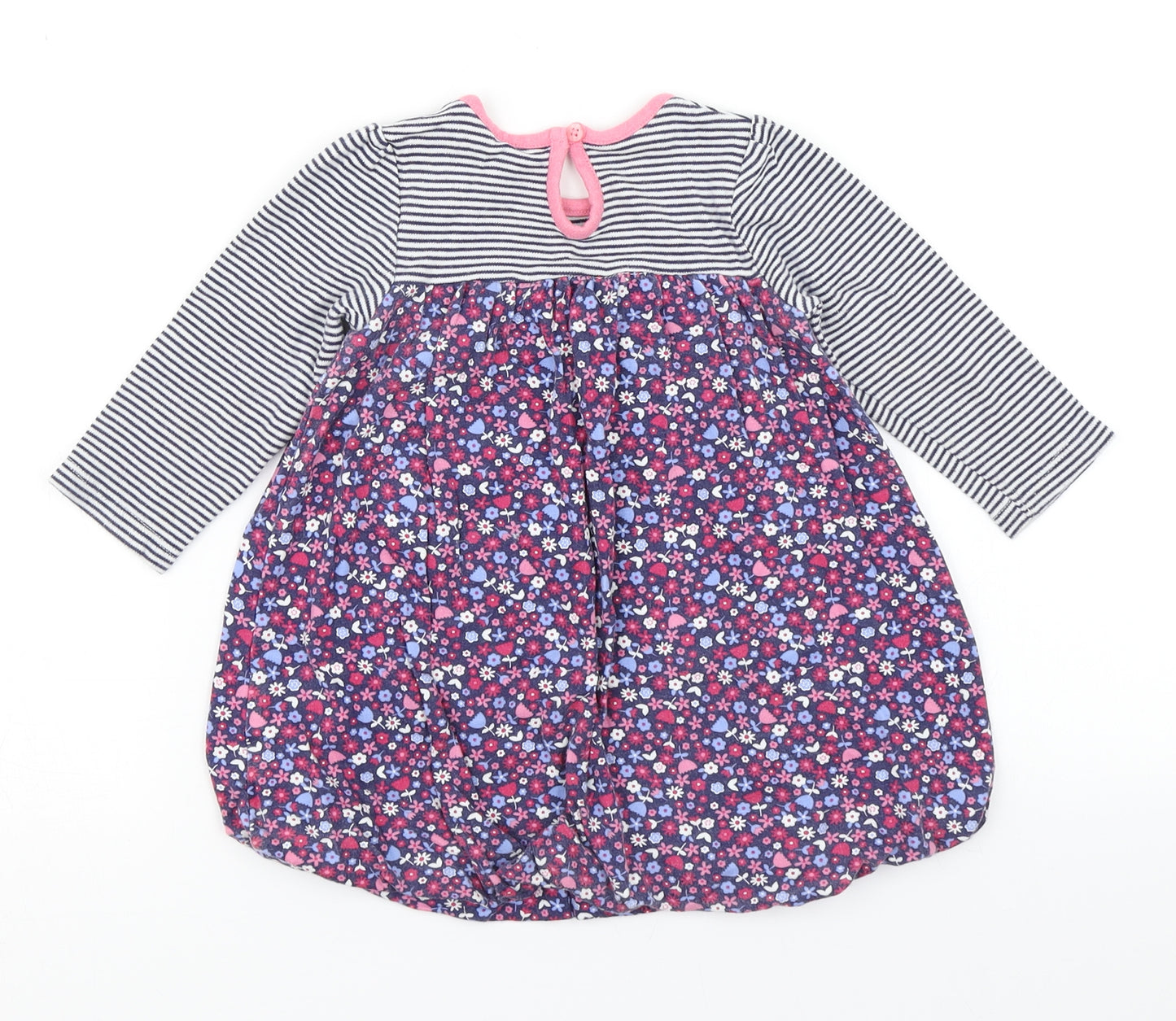 George Girls Blue Floral  A-Line  Size 9-12 Months