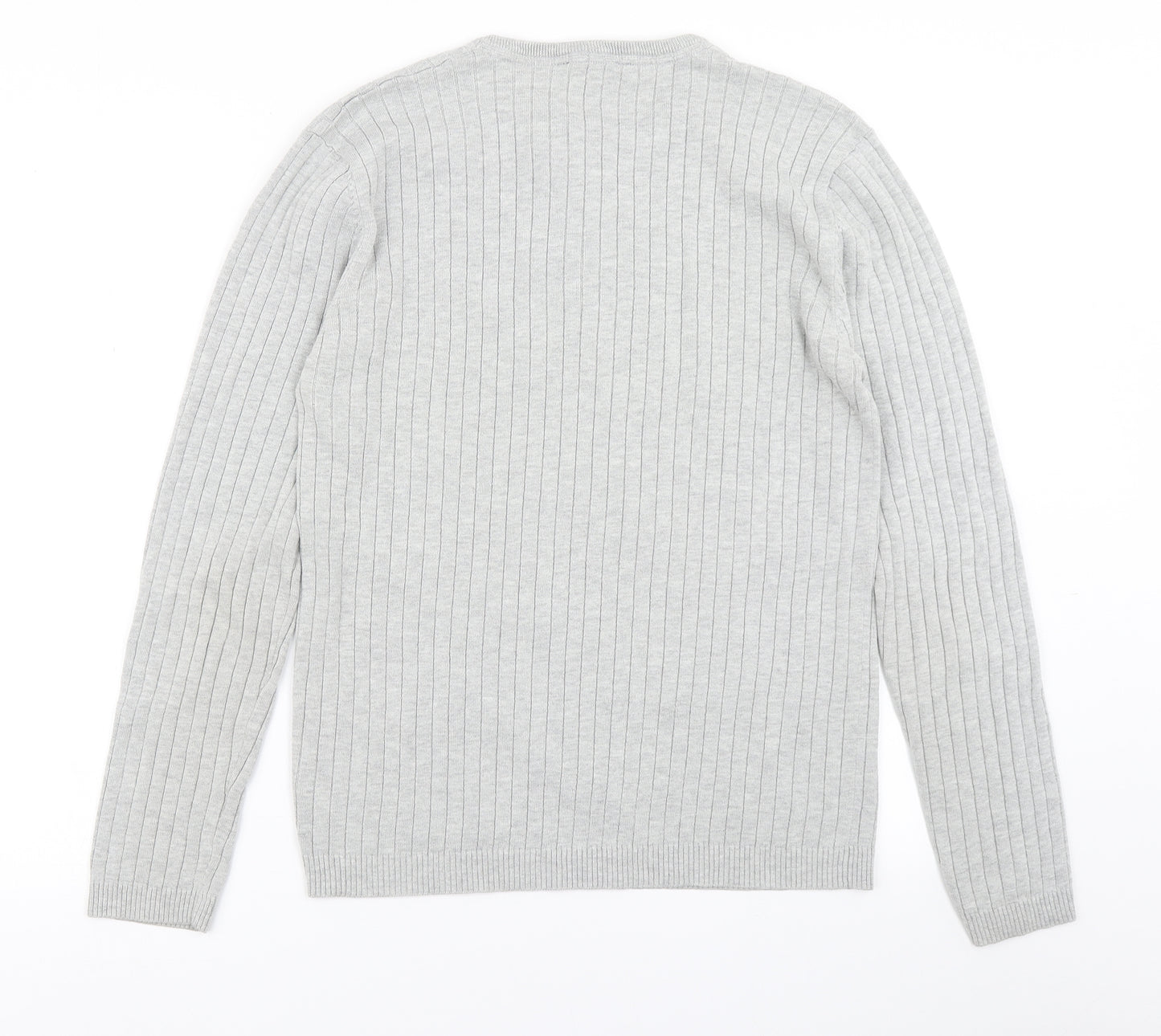 Urban Spirit Mens Grey  Knit Pullover Jumper Size L