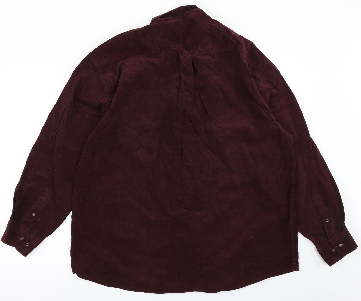 EWM Mens Purple  Corduroy  Button-Up Size XL