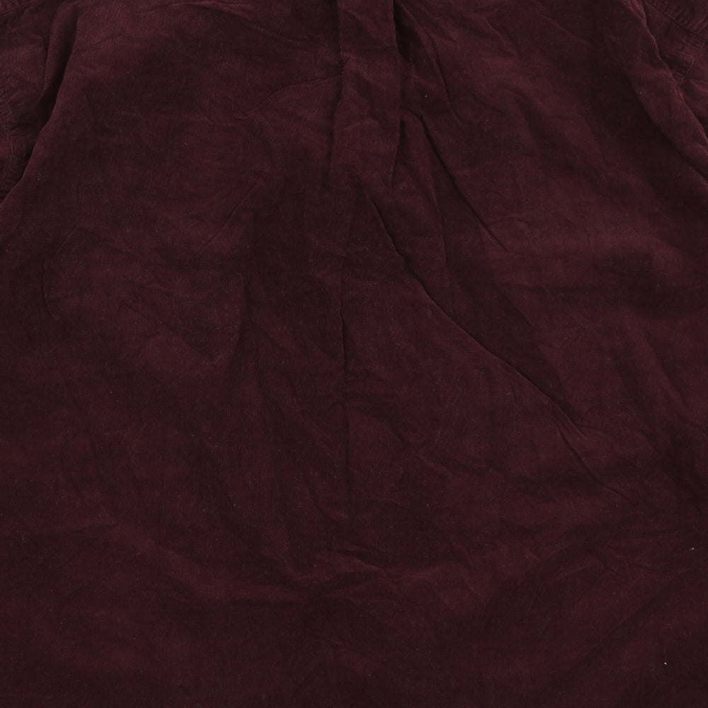EWM Mens Purple  Corduroy  Button-Up Size XL