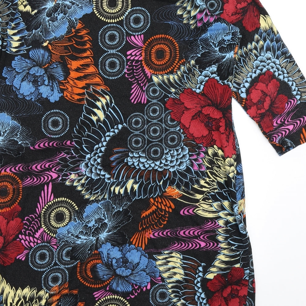 Wallis Womens Blue Floral  A-Line  Size 18