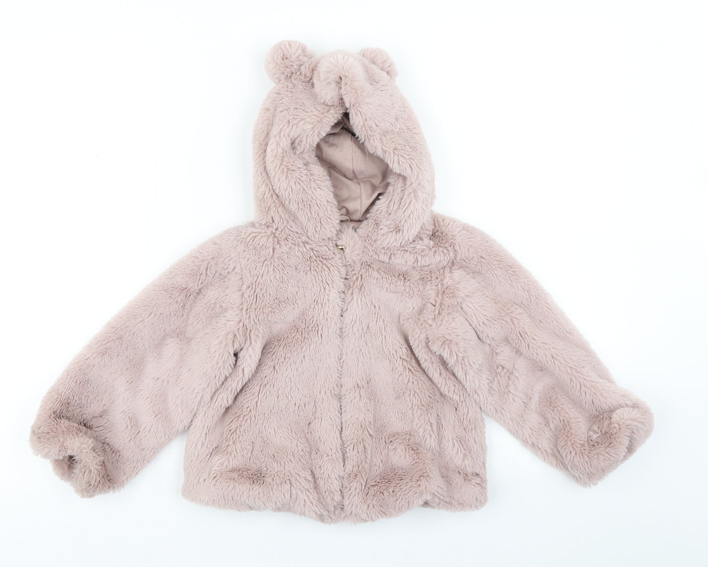 Me Jane Girls Pink   Jacket  Size 4 Years  - Bear Hood