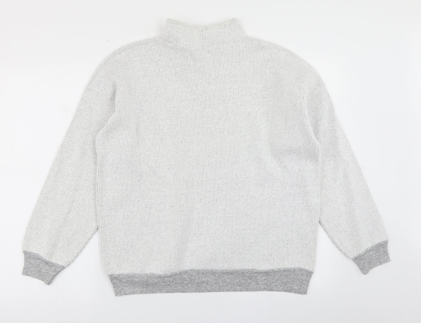 Everest Mens Grey Striped  Pullover Sweatshirt Size M