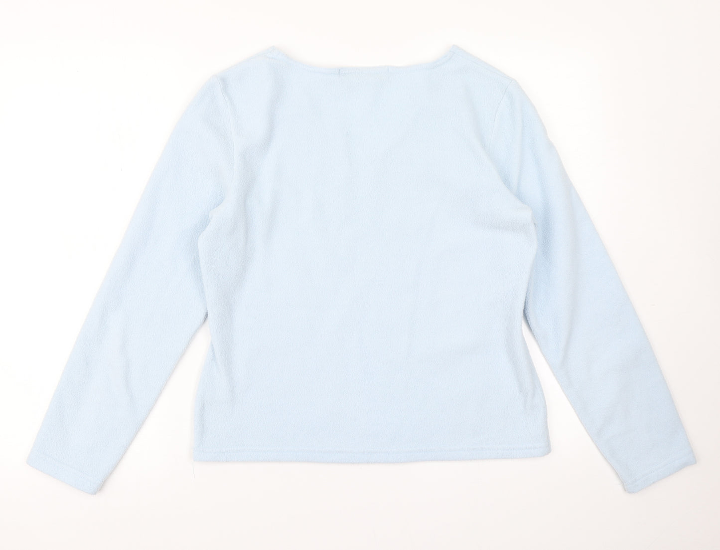 Kaliko Womens Blue  Fleece Pullover Sweatshirt Size 12