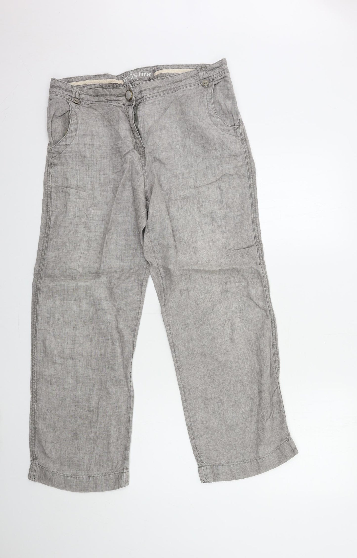 George Womens Grey   Trousers  Size 12 L28 in