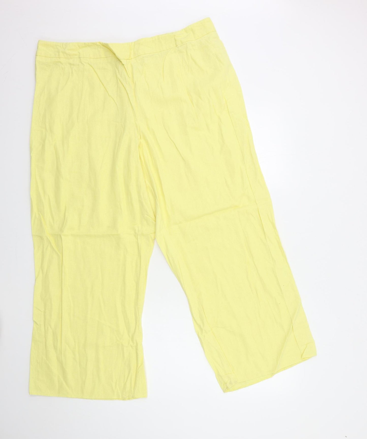 Evans Womens Yellow   Trousers  Size 26 L28 in