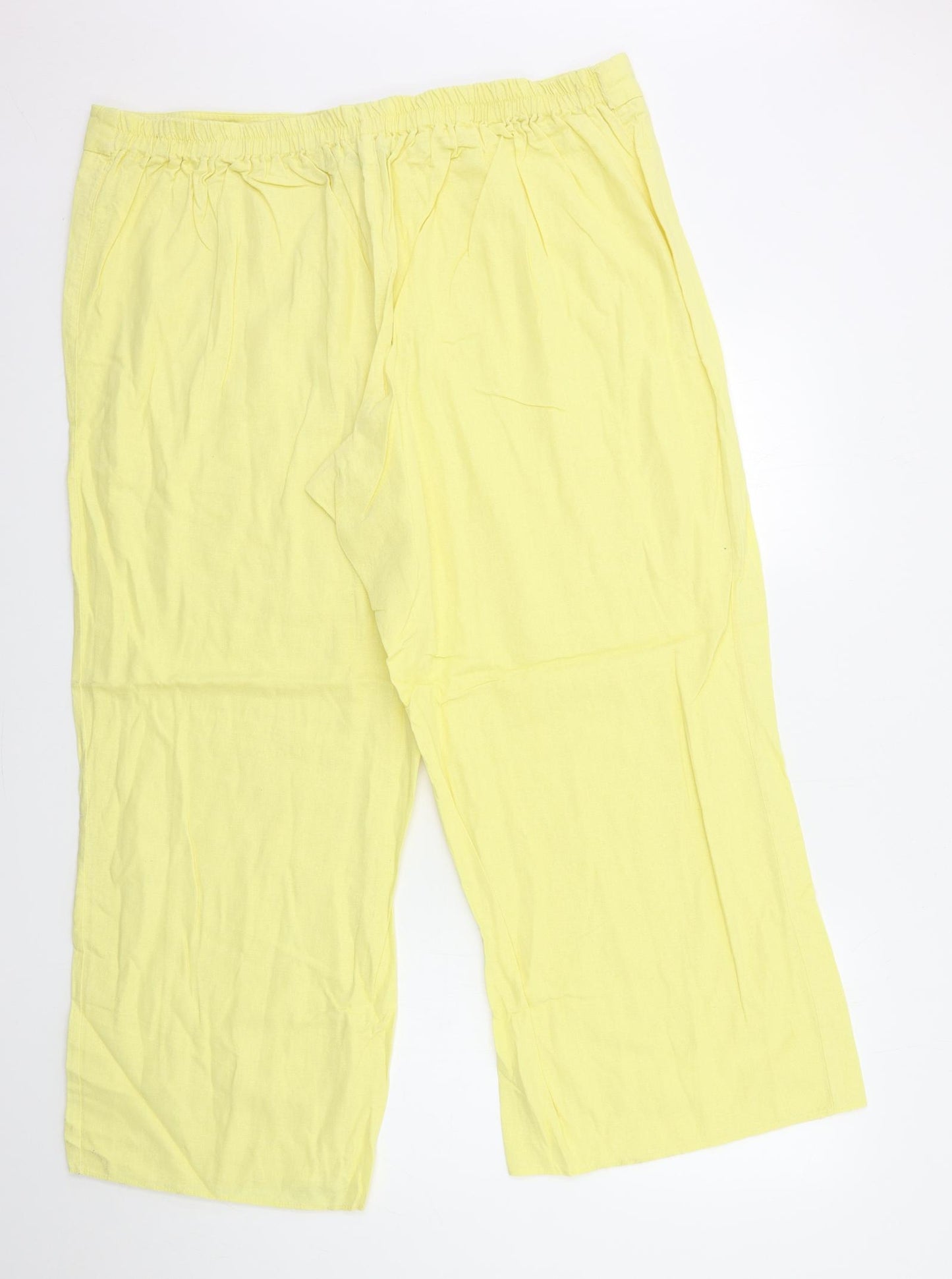 Evans Womens Yellow   Trousers  Size 26 L28 in