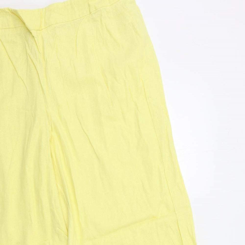 Evans Womens Yellow   Trousers  Size 26 L28 in
