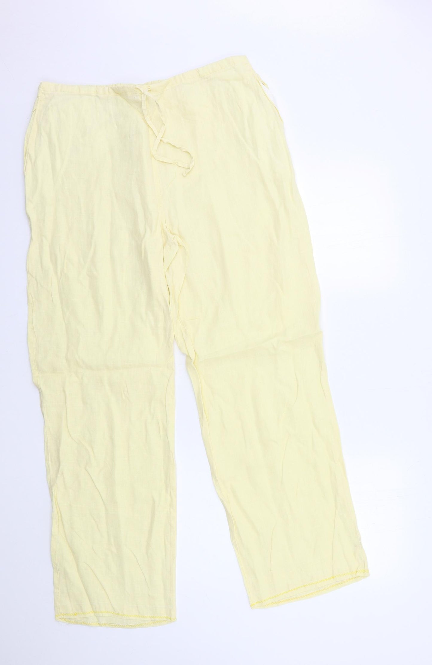Preworn Womens Yellow   Trousers  Size 32 in L30 in