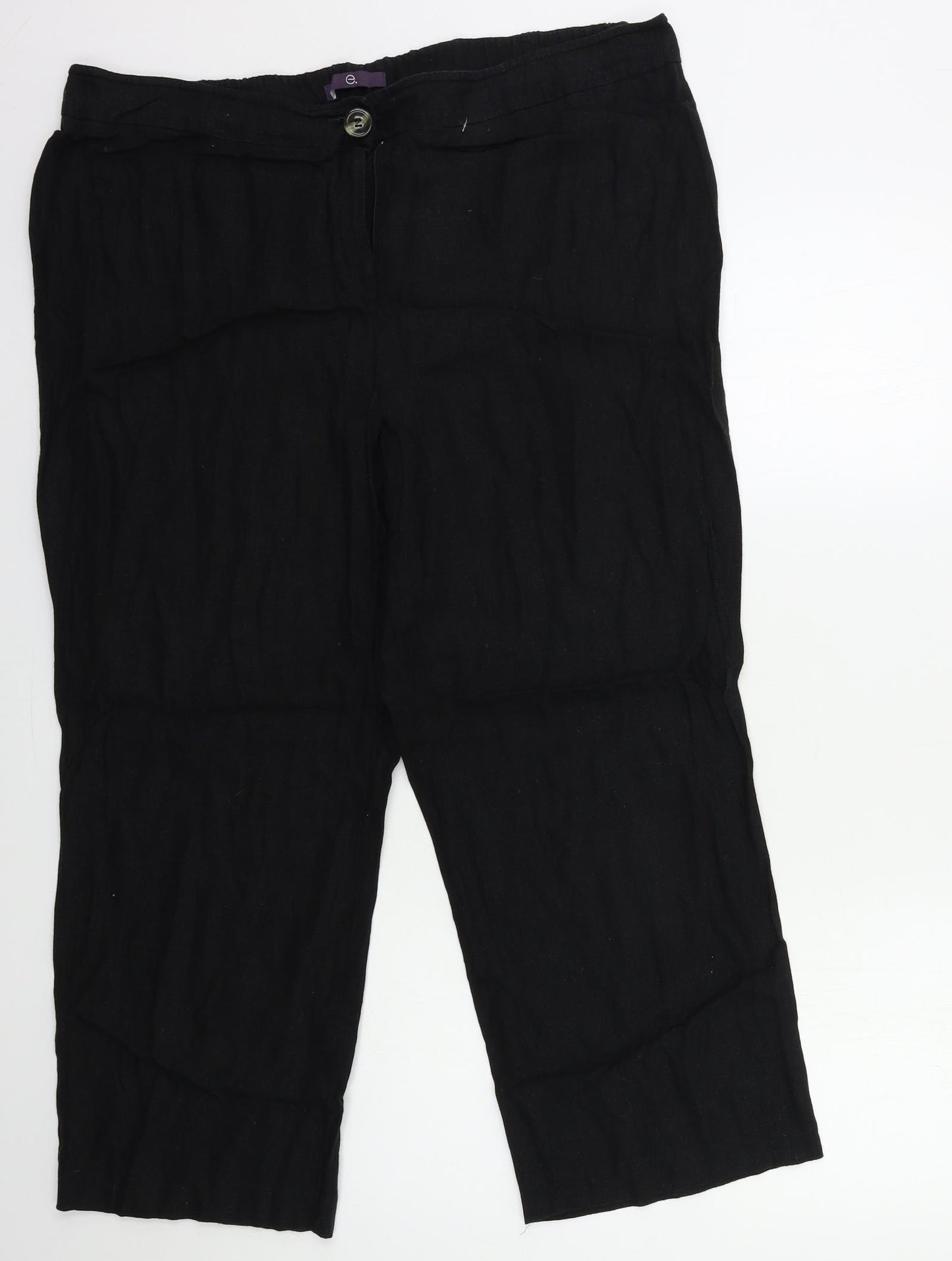 Evans Womens Black   Trousers  Size 20 L27 in