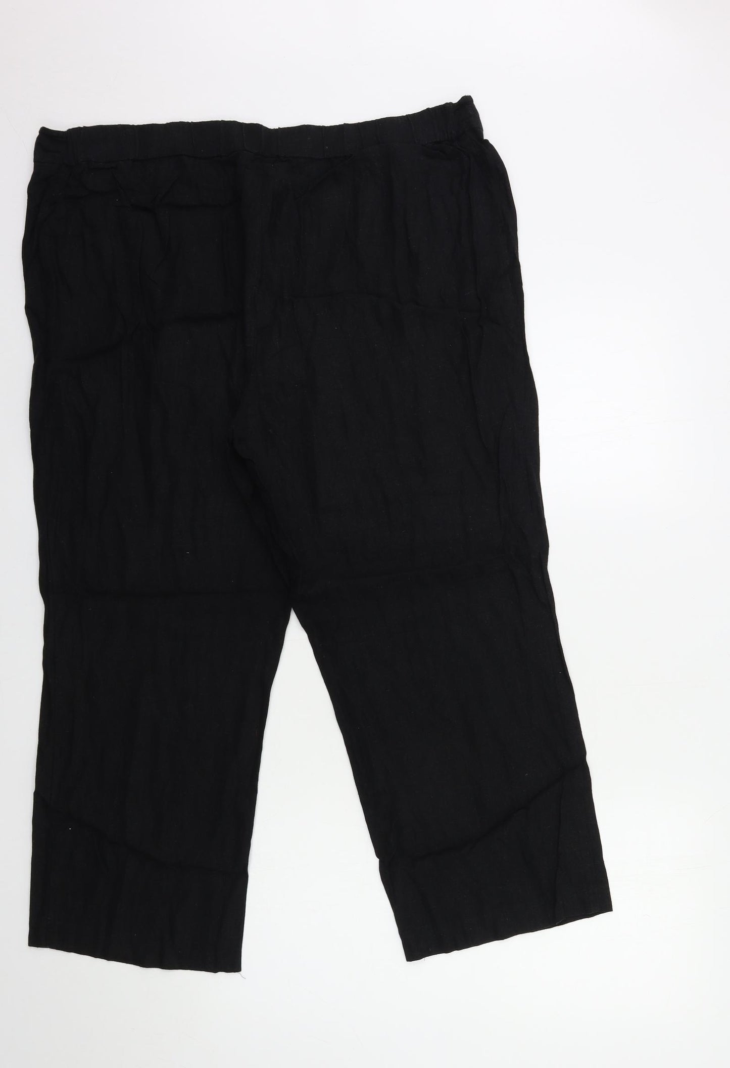 Evans Womens Black   Trousers  Size 20 L27 in