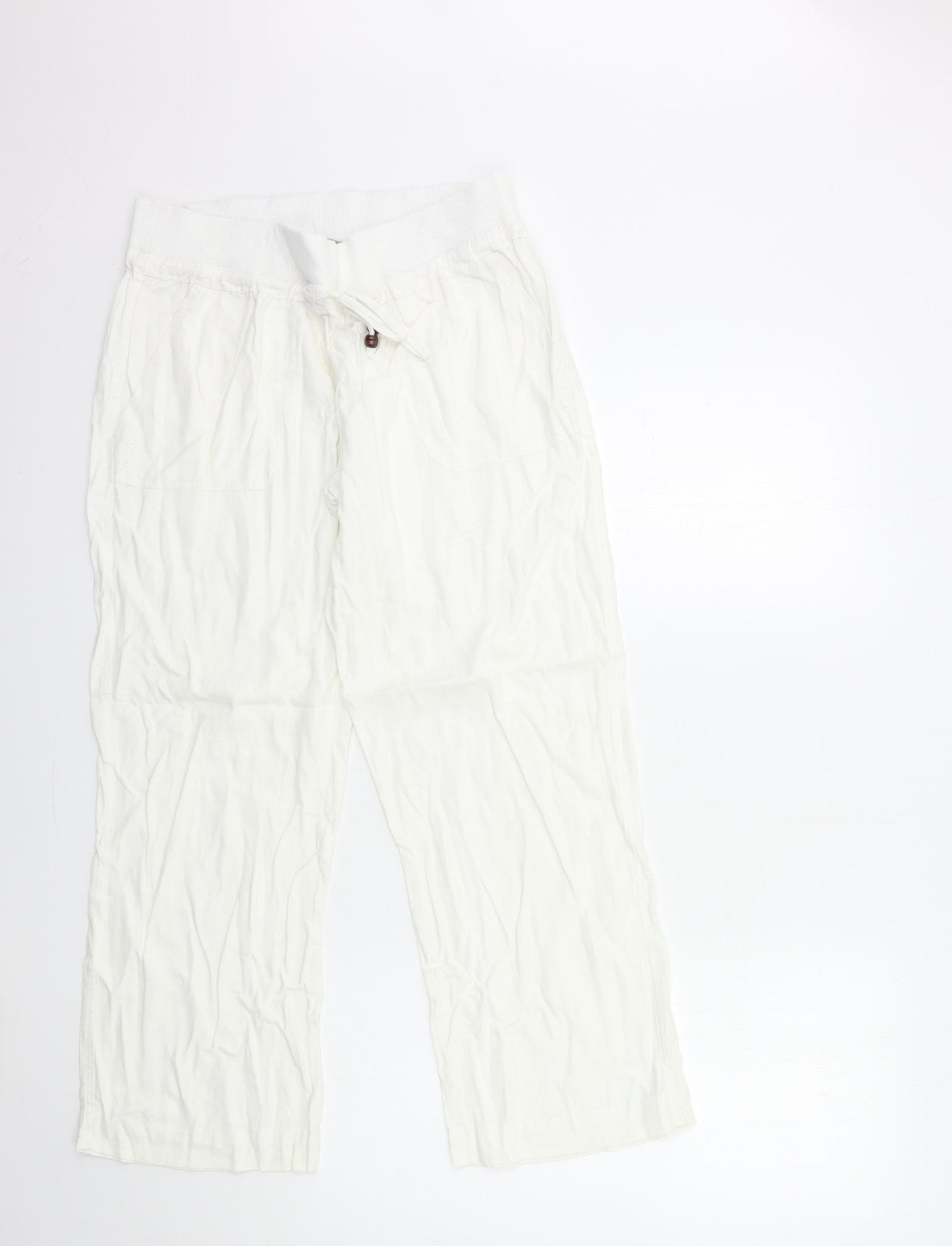 South Womens White   Trousers  Size 12 L27 in