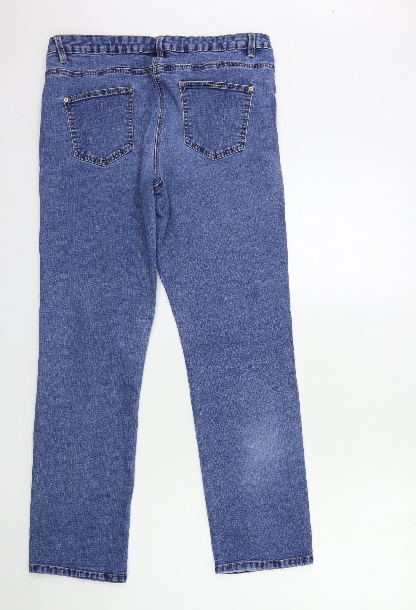 Nutmeg Womens Blue  Denim Straight Jeans Size 16 L28 in