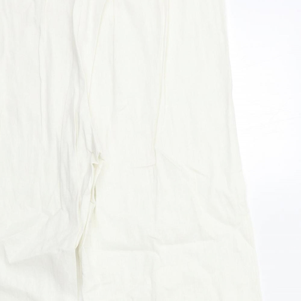 Evans Womens White   Trousers  Size 20 L27 in