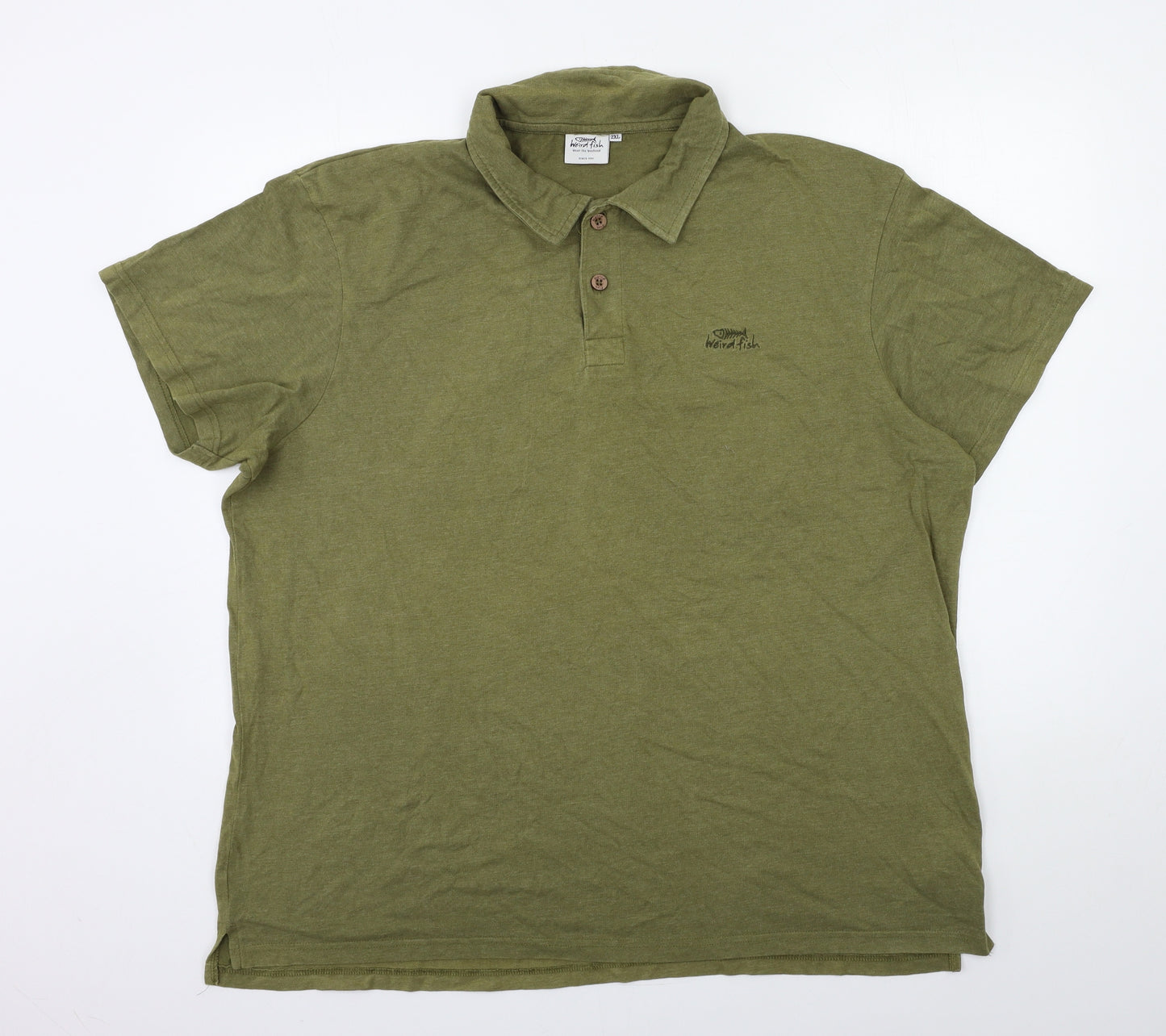 Weird Fish Mens Green    Polo Size 2XL