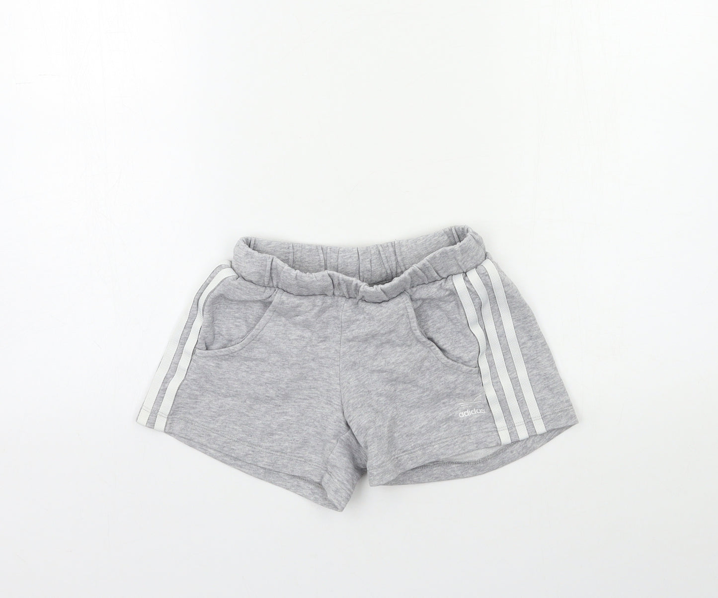 adidas Girls Grey   Sweat Shorts Size 7-8 Years