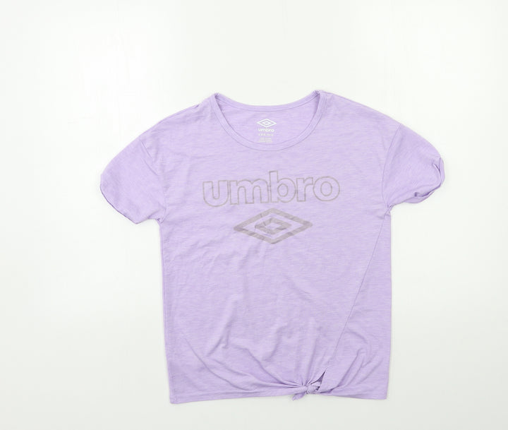 Umbro Girls Purple Basic T-Shirt Size 10-11 Years