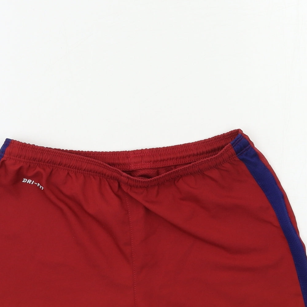 FC Barcelona Boys Red   Sweat Shorts Size 8-9 Years