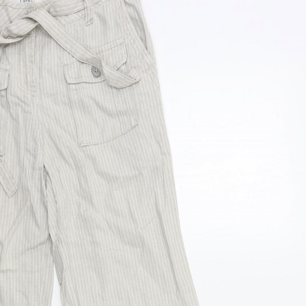 NEXT Womens Grey Striped  Trousers  Size 6 L29 in
