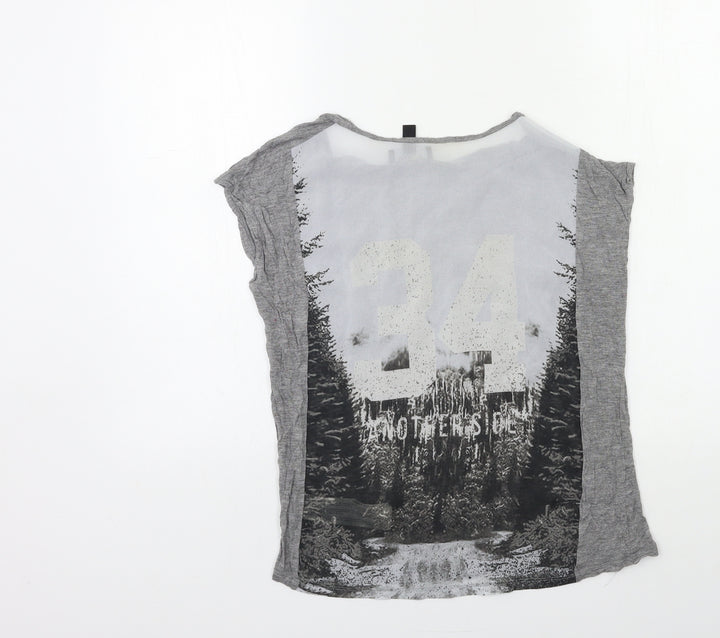 Mango Womens Grey   Basic T-Shirt Size S