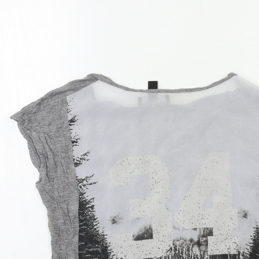 Mango Womens Grey   Basic T-Shirt Size S