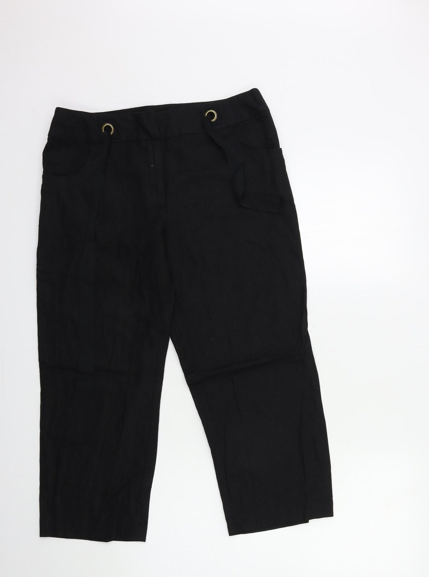 Wallis Womens Black   Trousers  Size 12 L22 in