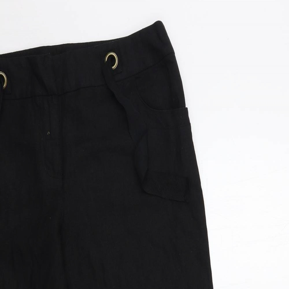 Wallis Womens Black   Trousers  Size 12 L22 in
