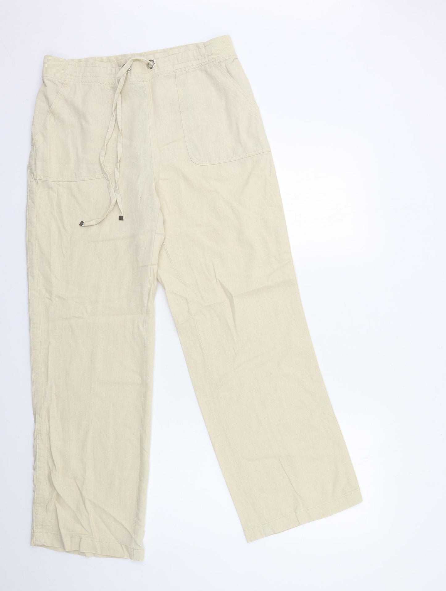 Peacocks Womens Beige   Trousers  Size 12 L30 in