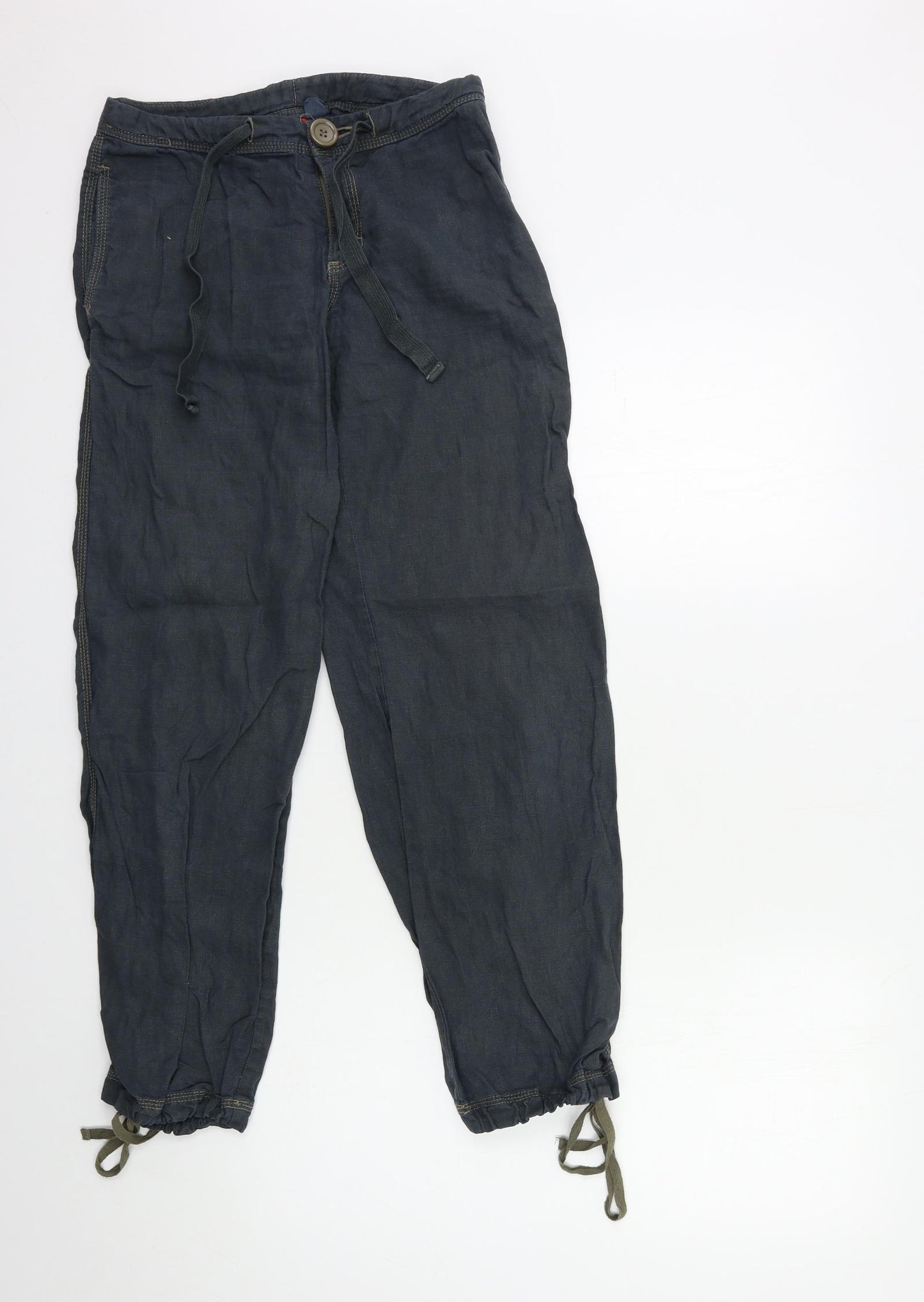 H&M Womens Grey   Trousers  Size 4 L27 in