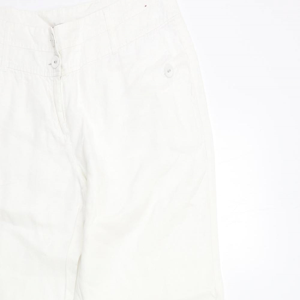 Monsoon Womens White   Trousers  Size 16 L28 in