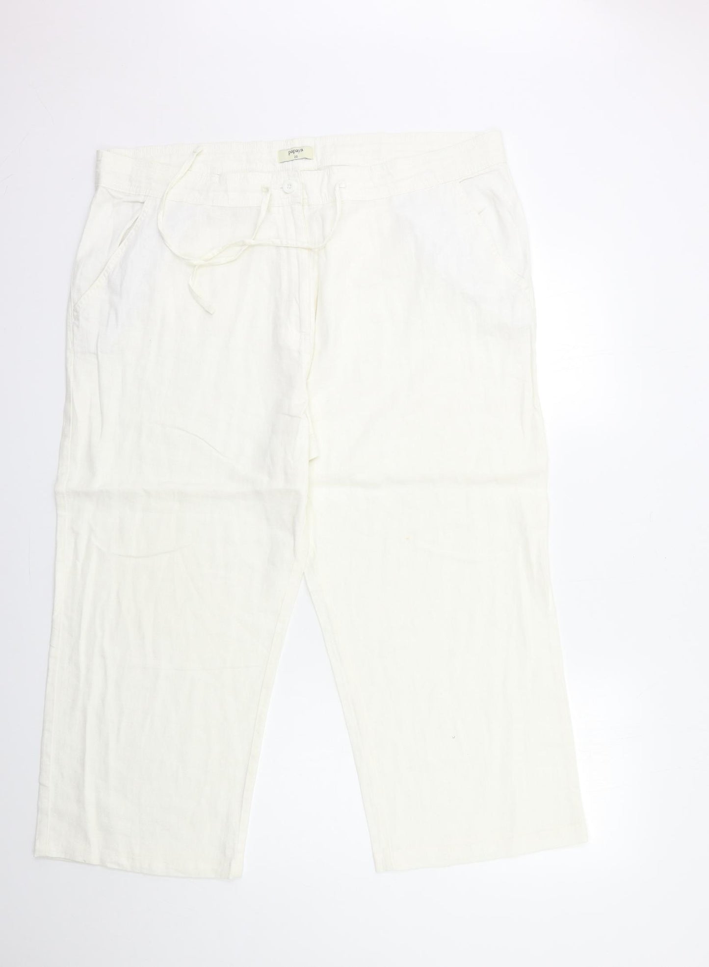 Matalan Womens White   Trousers  Size 20 L25 in