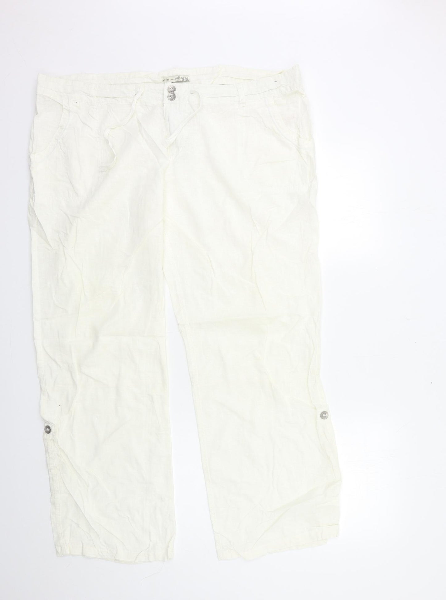 Atmosphere Womens White   Trousers  Size 20 L30 in