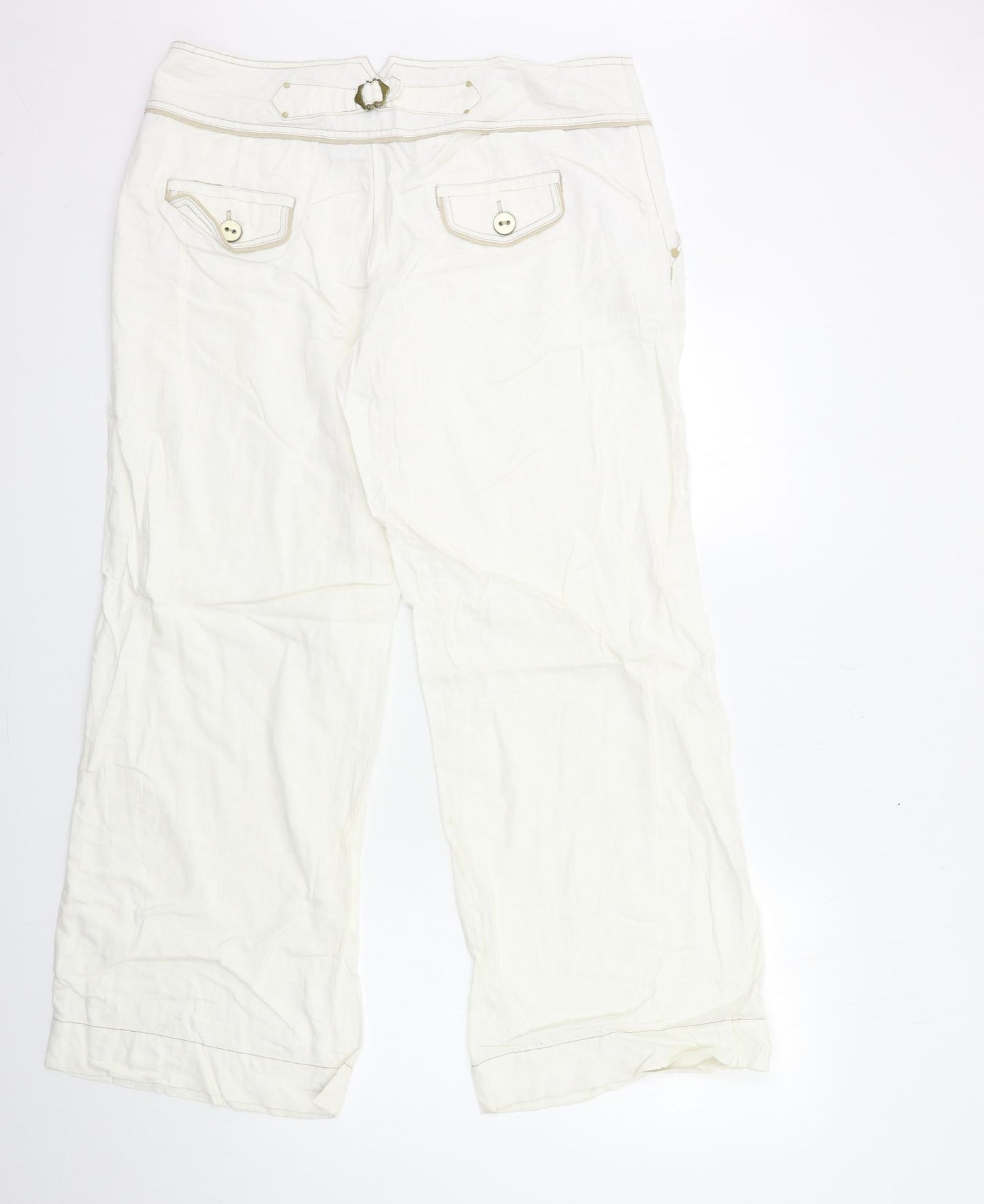 NEXT Womens White   Trousers  Size 16 L30 in