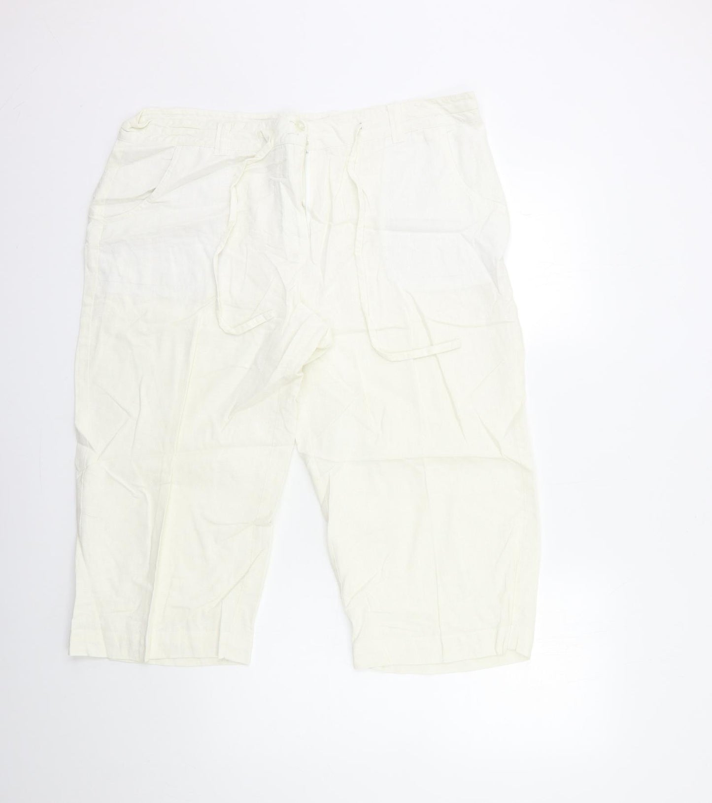 ETHLE AUSTIN Womens White   Trousers  Size 18 L20 in