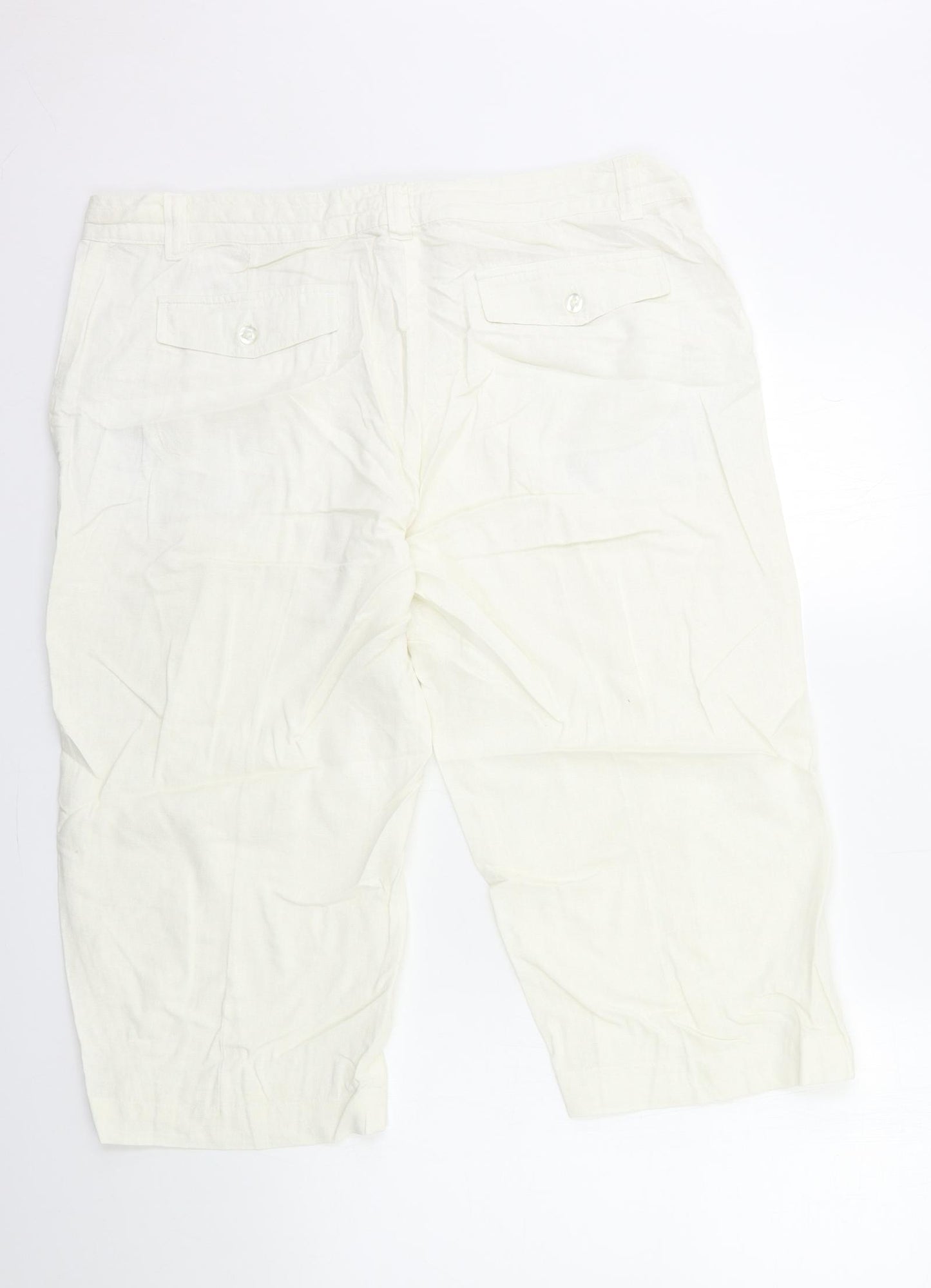 ETHLE AUSTIN Womens White   Trousers  Size 18 L20 in