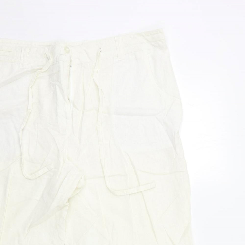 ETHLE AUSTIN Womens White   Trousers  Size 18 L20 in