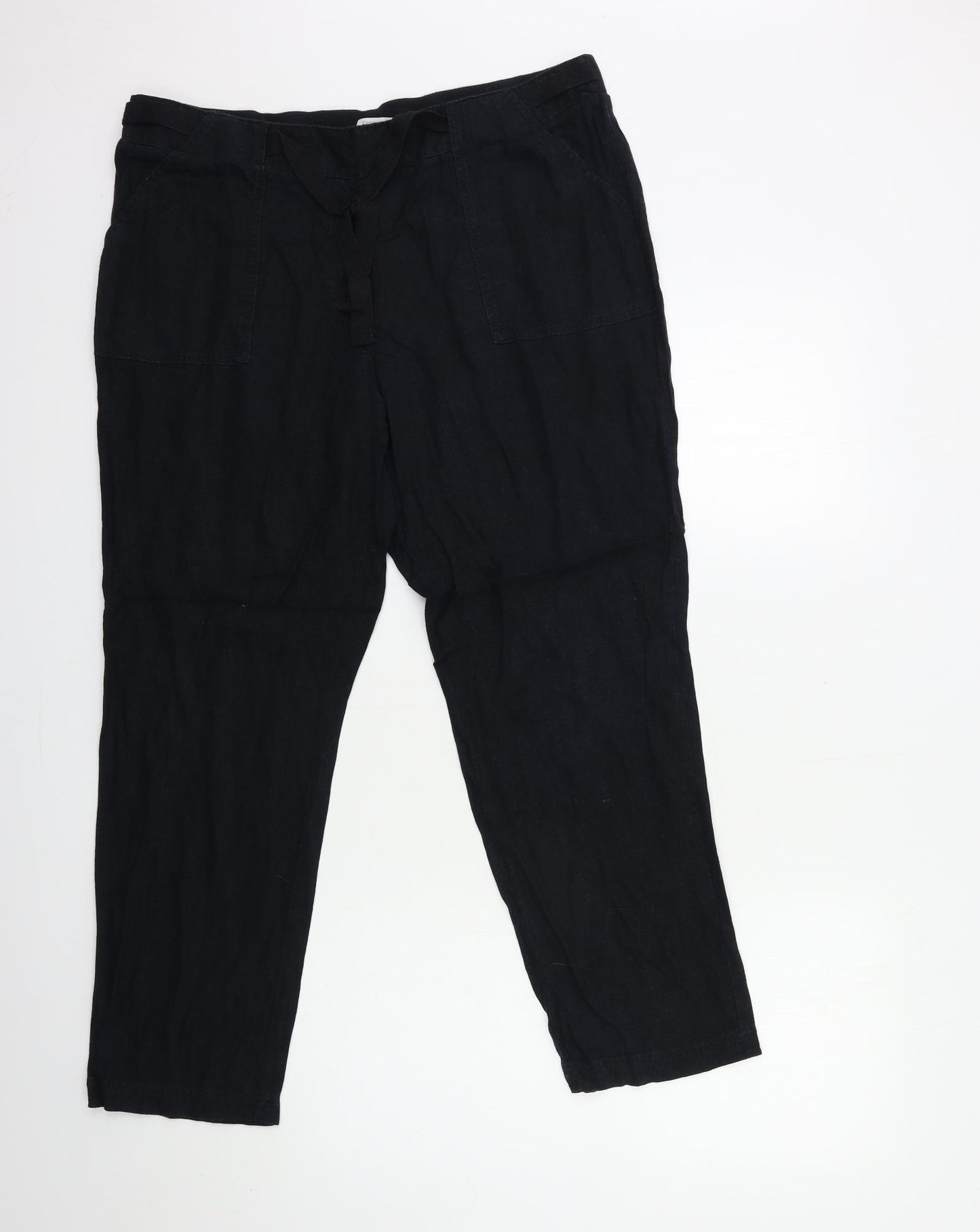 George Womens Black   Trousers  Size 16 L28 in