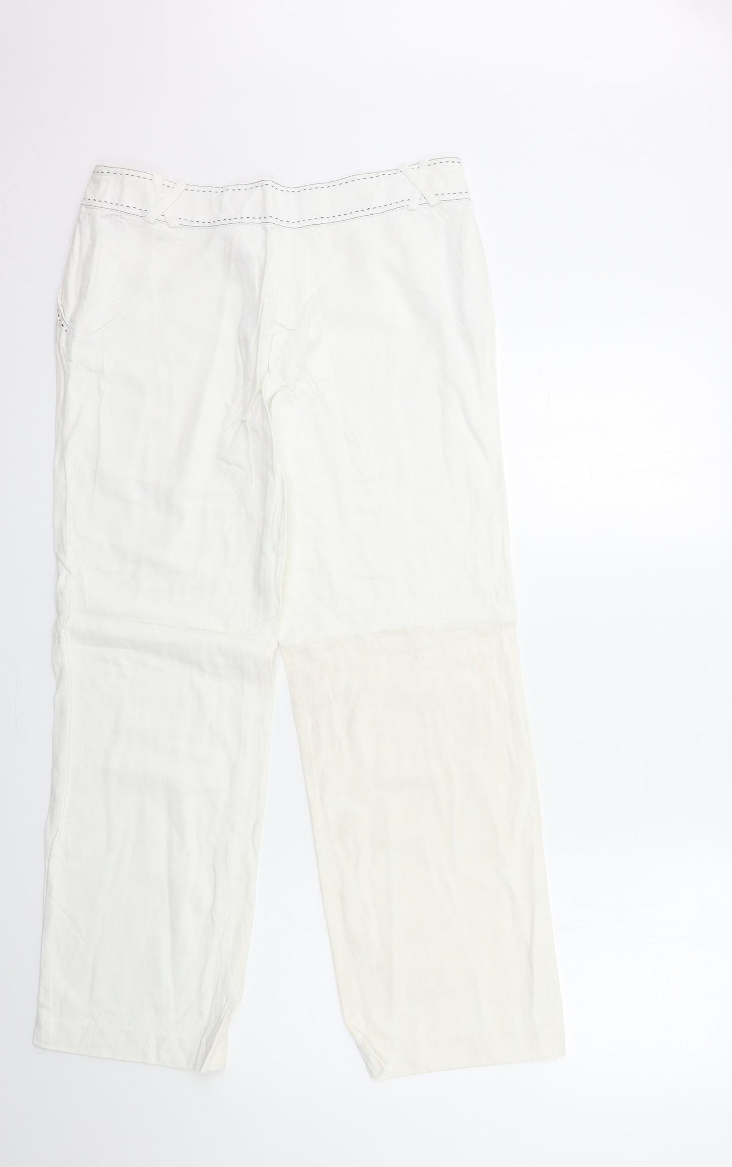 SAPHIRE SKY Womens White   Trousers  Size 12 L29 in