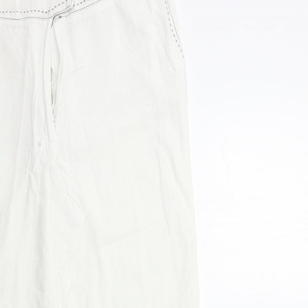 SAPHIRE SKY Womens White   Trousers  Size 12 L29 in