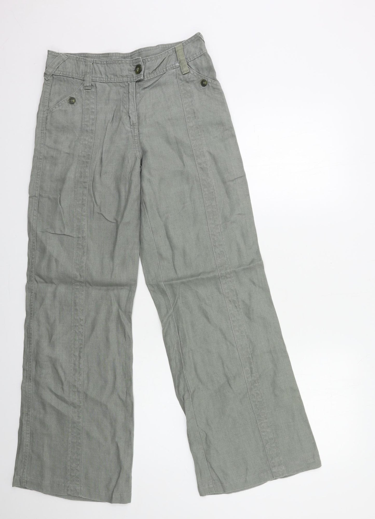 Per Una Womens Green   Trousers  Size 8 L32 in