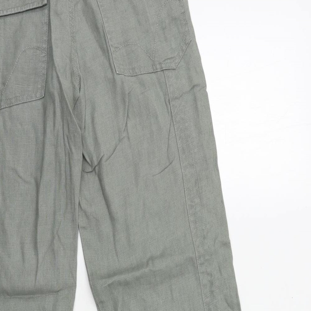 Per Una Womens Green   Trousers  Size 8 L32 in