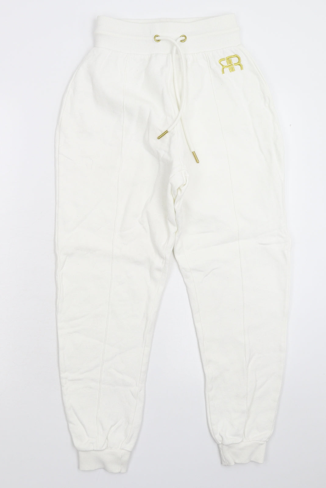 River Island Womens White   Jogger Trousers Size M L25 in